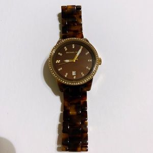 Michael Kors tortoise shell acrylic band watch